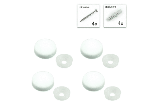Schilder Befestigung Set 13 mm weiß